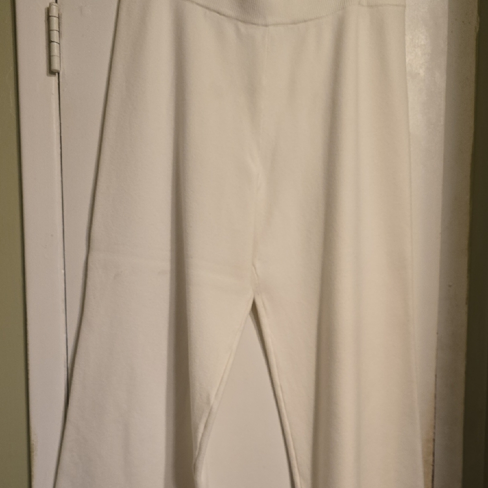 Martha Stewart Elegant White Wide Leg Pants